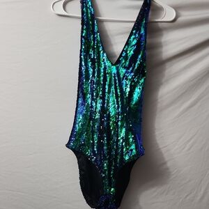 Windsor Shimmering Blue and Green Bodysuit